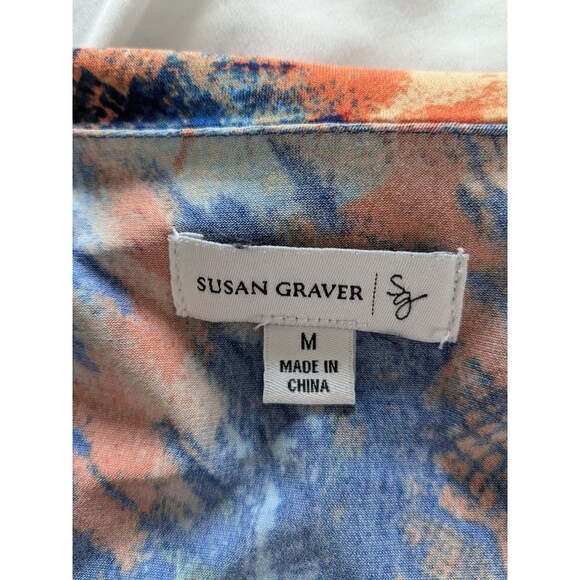 Susan Graver Multicolor Abstract Print Blouse - Picture 3 of 12
